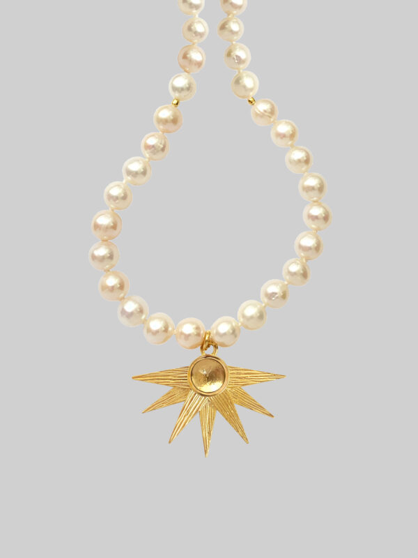 Długi naszyjnik z pereł Alcyone Crystal Pearl Iluzja Jewellery